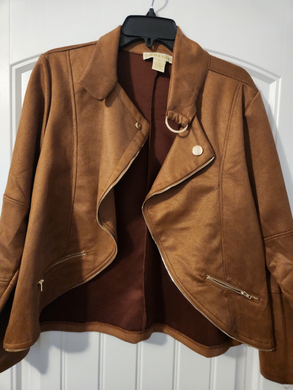 Gorgeous Tan Suede Moto Jacket